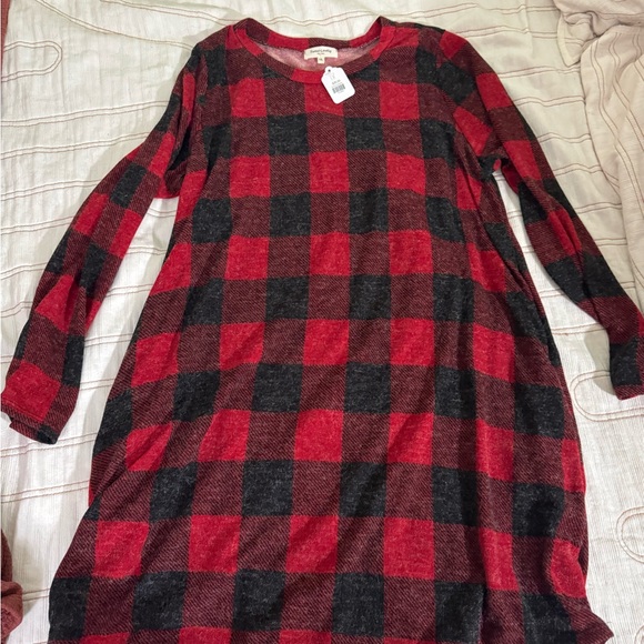 Dresses & Skirts - NWT Buffalo Plaid Sweater Dress XL